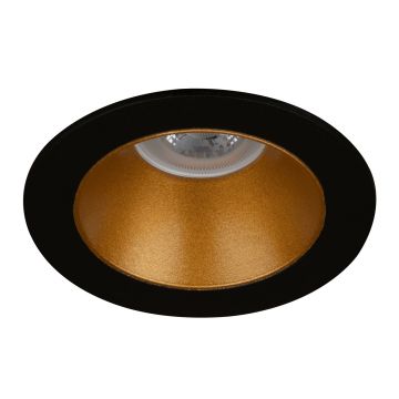 goldX ZE708-BK-G 12 Watt Sıva Altı Siyah-Gold Yuvarlak LED Spot (SAMSUNG LED & EAGLERISE Driver)