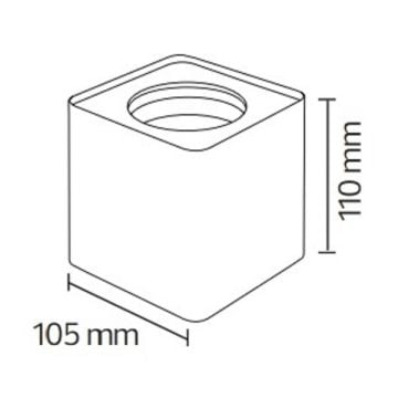 HOROZ 015-045-0001-B 5 Watt/9 Watt 10x10x10 cm Beyaz Sıva Üstü LED Spot