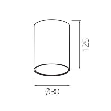 EGGE EG-5110-B 10 Watt 8x12 cm Siyah Sıva Üstü LED Spot