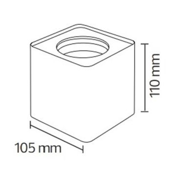 HOROZ 015-045-0001-S 5 Watt/9 Watt 10x10x10 cm Siyah Sıva Üstü LED pot