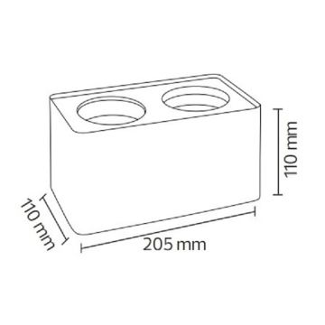 HOROZ 015-045-0002-B 10 Watt/18 Watt Beyaz ikili Sıva Üstü LED Spot