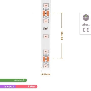 ACK AS01-00805 12 Volt 7 Watt/Metre Yeşil Şerit Led [5 Metre]