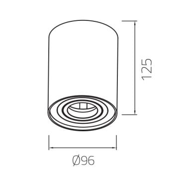 EGGE EG-5100-B 9.5x12.5 cm Siyah Sıva Üstü Hareketli Spot Kasası