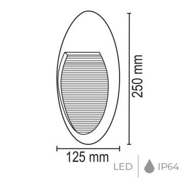 FORLIFE FL-1868 3 Watt Hercai Antrasit Dış Mekan LED Aplik - Gün Işığı (3200K) - IP65