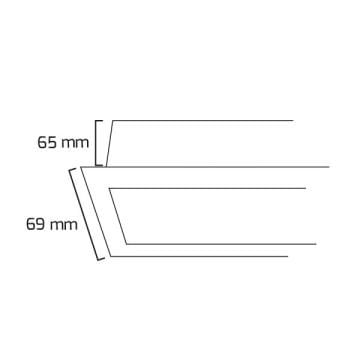 GOYA GY 8022-120 Siyah/Beyaz Kasa 52 Watt 122 cm Sıva Altı Lineer Armatür (SAMSUNG/OSRAM LED)