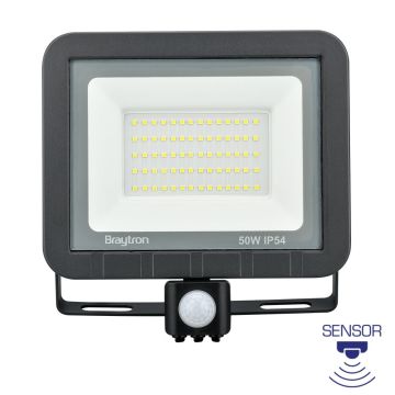 Braytron SBT61-25002 50 Watt Sensörlü LED Projektör - Gün Işığı (3000K)