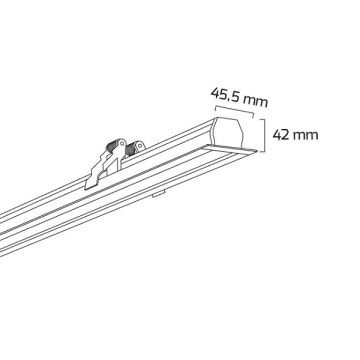 GOYA GY 8027-180 Siyah/Beyaz Kasa 51 Watt 183 cm Sıva Altı Lineer Armatür