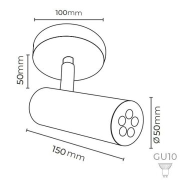 MOLLED MOL030 Siyah/Beyaz Ray Spot Kasası (GU10 Duylu)