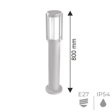 K2 GLOBAL KBA762 Siyah 80 cm Bollard Armatür (ABS Plastik)