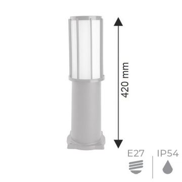 K2 GLOBAL KBA761 Siyah 42 cm Bollard Armatür (ABS Plastik)