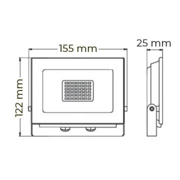 Braytron BT60-03072 30 Watt LED Projektör - Amber