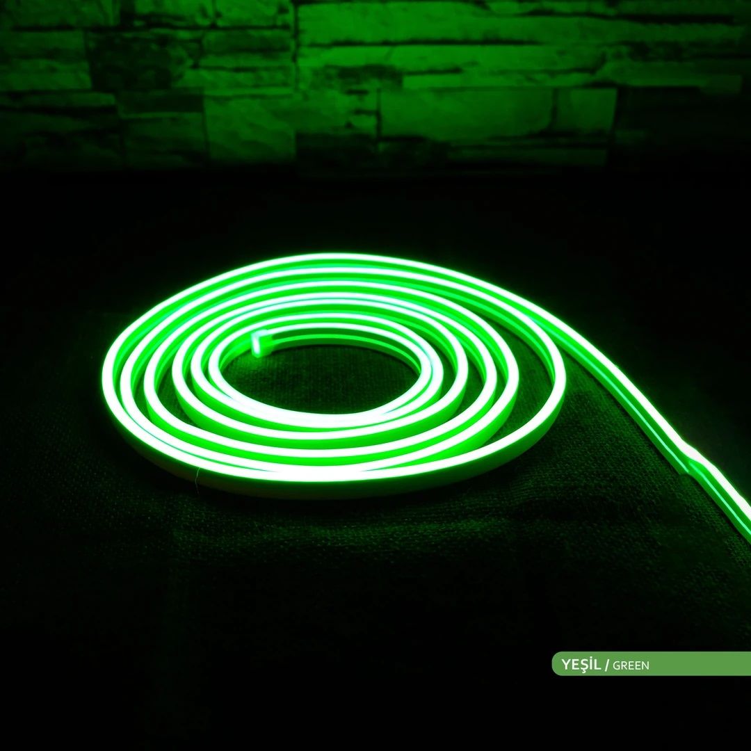 ACK AS03-00605 12 Volt 10 Watt/Metre Neon Hortum Led - Yeşil Işık [5 Metre]