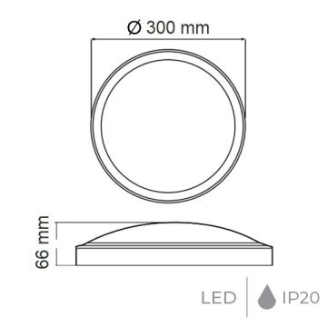 K2 GLOBAL KDL639 22 Watt 30 cm Siyah LED Glop Armatür