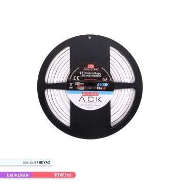 ACK AS03-00603 12 Volt 10 Watt/Metre Neon Hortum Led - Beyaz Işık (6500K) [5 Metre]