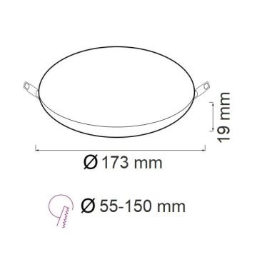 HOROZ 016-052-0024 24 Watt Ayarlanabilir Yuvarlak LED Panel - Beyaz Işık (6400K)