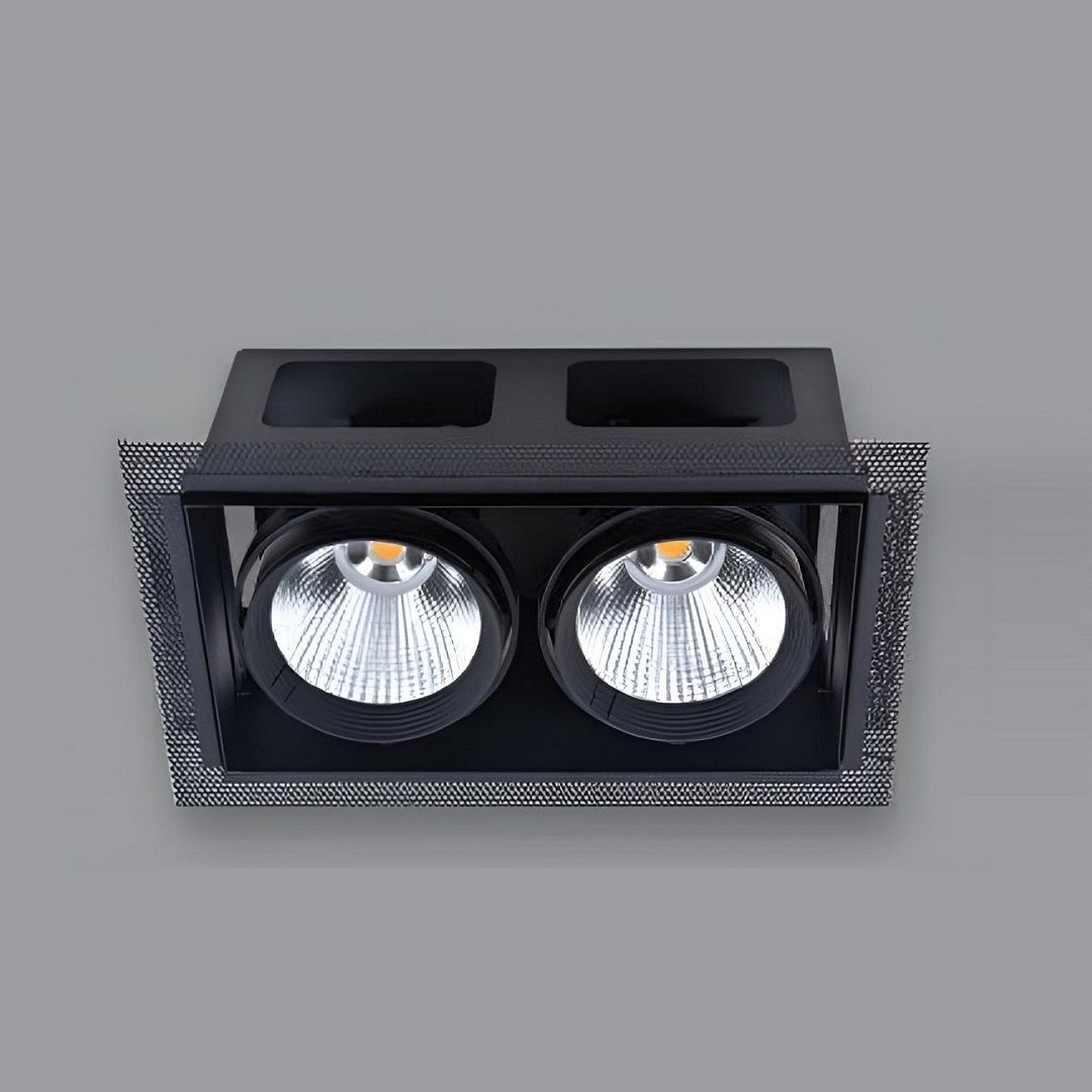 EGGE EG-5424 2x12 Watt Siyah Kare LED Mağaza Spotu