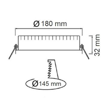 HOROZ 016-048-0024 24 Watt Sıva Altı Yuvarlak LED Panel - Beyaz Işık (7000K)