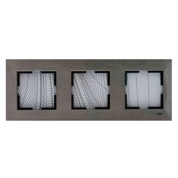 VİKO Novella 92190623 Üçlü Yatay Çerçeve [Bronz]