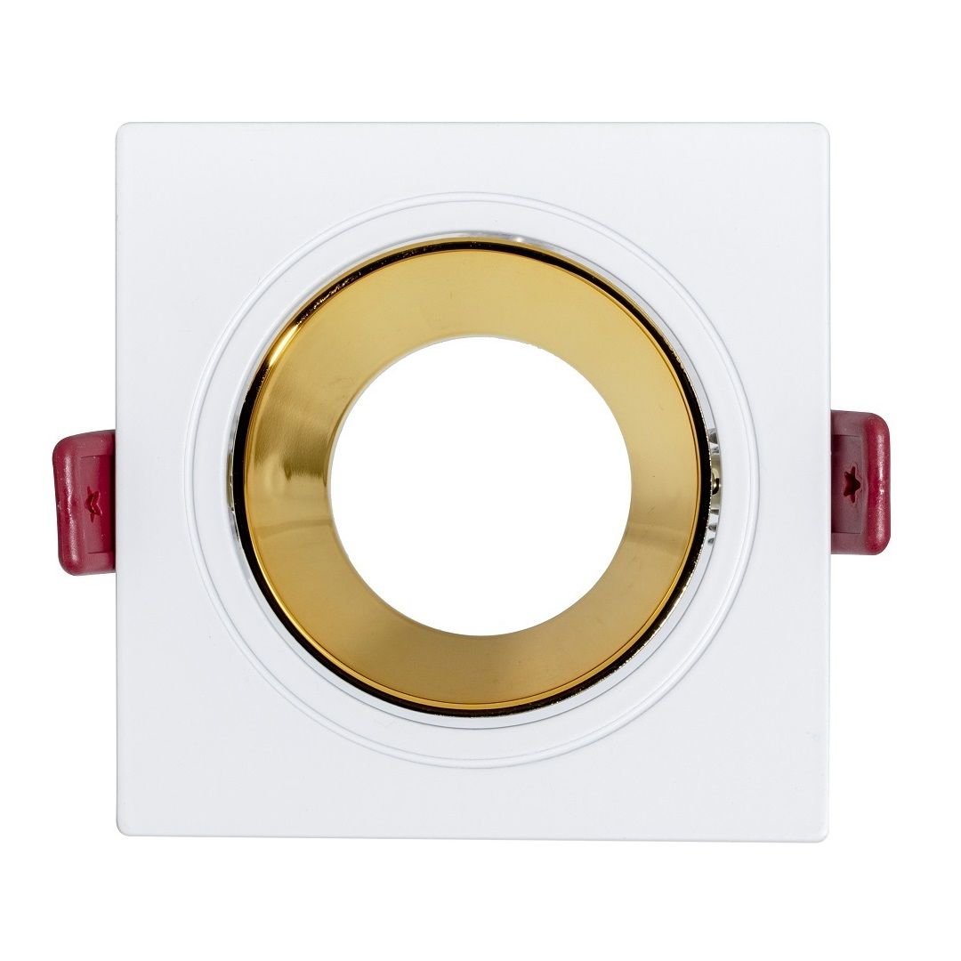 ERKled ERK5597 Sıva Altı Beyaz-Gold Kare Spot Kasası