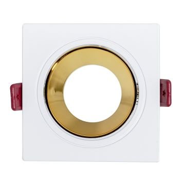 ERKled ERK5597 Sıva Altı Beyaz-Gold Kare Spot Kasası