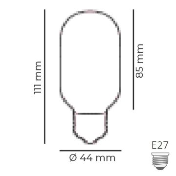 DÜNYA LED HS-1807 4 Watt Şeffaf Camlı T45 Şurup Rustik LED Ampul - Sarı Işık (2700K)