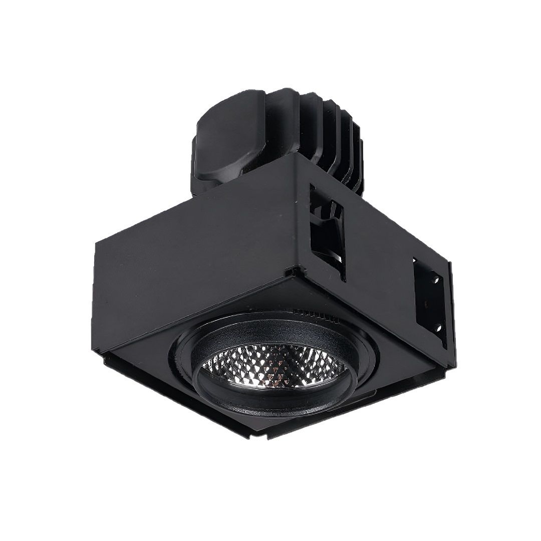 EGGE EGC-7115 Siyah/Beyaz Kasa Kare 15 Watt LED Mağaza Spotu (CREE LED) - Gün Işığı (3000K)