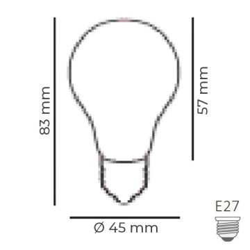 DÜNYA LED HS-1809 4 Watt Şeffaf Camlı G45 Rustik LED Ampul - Sarı Işık (2700K)