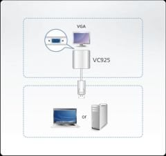 ATEN VC925-AT DISPLAYPORT - VGA DÖNÜŞTÜRÜCÜ