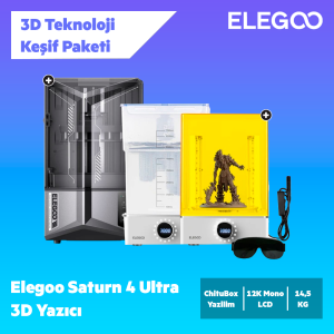 Elegoo Saturn 4 Ultra 3D Yazıcı ve Mercury XS Yıkama Kürleme Makinesi (Bundle)