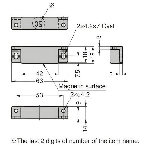 Sugatsune MC-JM63G-50 Mıknatıslı Tutucu Contalı