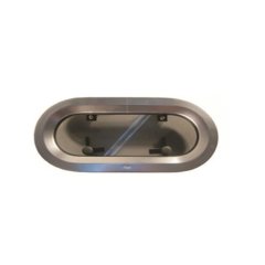 Lumboz Oval Çektirme Eloksal Alüminyum 250x500mm