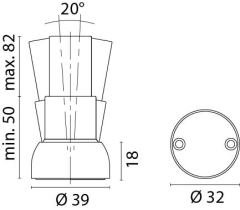Kapı Stoperi Mıknatıslı Kromaj Ø34x55mm