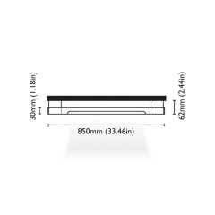 Işıklı Askılık Aydınlatma Hanger Three 850 Kromaj 850mm