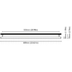 Işıklı Askılık Aydınlatma Hanger One 600 Kromaj 600mm