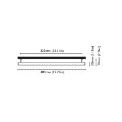 Işıklı Askılık Aydınlatma Hanger One 400 Kromaj 400mm