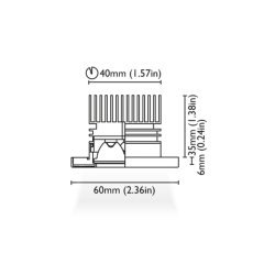 Tavan Aydınlatma Morgan 3-60 Beyaz Driver Entegre IP65