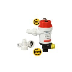 Sintine Pompası Otomatik Aerator/Twinport 12V Ø19mm 500GPH 32lt/dk