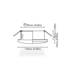 Tavan Aydınlatma Mini Criside S110 Beyaz Cam Driver Entegre IP65