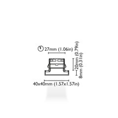 Merdiven Aydınlatma Portland 1L Pas. Çelik Driver Entegre IP66