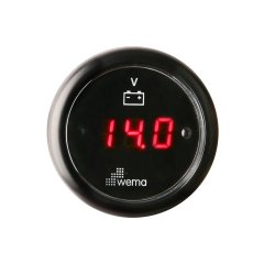 Voltmetre Dijital Siyah Ø52mm 12-24V 240-30ohm