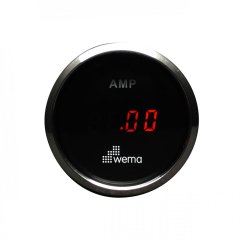 Ampermetre Dijital Siyah-Krom Ø52mm 12-24V +/-150amp