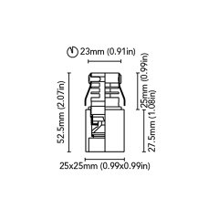 Tavan Aydınlatma Gomera 25x25 Kromaj Driver Entegre IP65