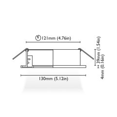 Tavan Aydınlatma Mini Elettra 130 Kromaj Driver Entegre IP65