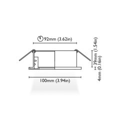 Tavan Aydınlatma Mini Elettra 100 Kromaj Driver Entegre IP65