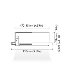 Tavan Aydınlatma Mini Nesea 130 Kromaj Driver Entegre IP65