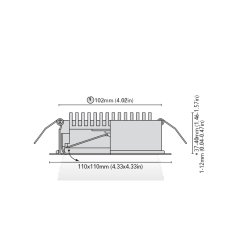 Tavan Aydınlatma Berta 2-110 Kromaj Driver Entegre