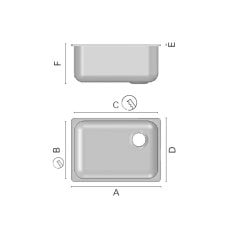 Evye Paslanmaz Çelik 355x355x160mm