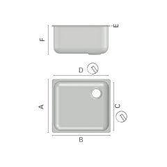 Evye Paslanmaz Çelik 320x170x160mm