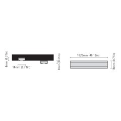 Lineer Aydınlatma Led Line Six Kromaj 1020mm