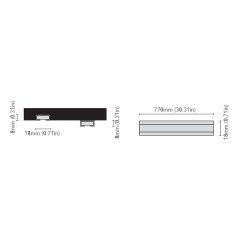 Lineer Aydınlatma Led Line Six Kromaj 770mm